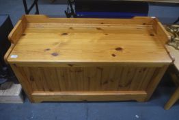 Varnished Pine Blanket Box