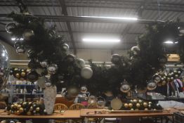 *Grey, Silver, & White Light Up Christmas Garland (salvage)