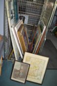 Quantity of Framed Pictures and Prints (cage not included)