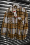 *Jach Wool Blend Tan Check Shacket Size: M