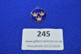9ct Gold Triple Crowns Enamelled Charm - 2.1g