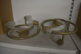 4x Three Spot Spiral Ceiling Lights