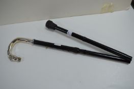 Folding Adjustable Walking Stick with Horse Design by First Impressions