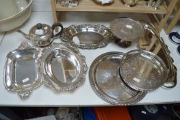 Assorted Trays, Cake Stand, Teapot, etc.