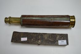 Vintage Telescope and a Roundtree’s Tin