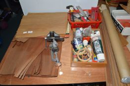Quantity of Model Making Equipment Including Hardwood Veneer, Various Doweling, Quadrant, etc.
