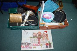 2x Crates Containing Kitchenware, Homeware, etc.