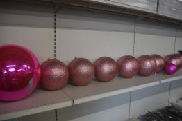 *Giant Rose Gold Glitter Baubles (salvage)