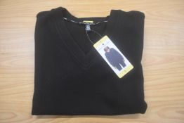 *Marc Black V-Neck Ribbed Jumper Size: S