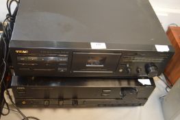 Teac and Aiwa Cassette Deck and Amplifier