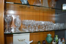 Cut Glass Tumblers, Champagne Glasses, Wine Glasses, etc.