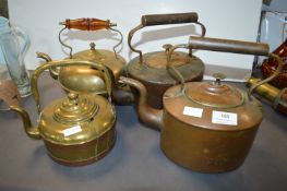 4x Copper & Brass Kettles