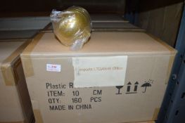 *2x Boxes of 160 10cm Gold Glitter Baubles