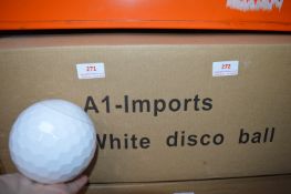 *Box of 48 White Plastic Drinking Balls