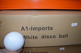 *2x Boxes of 48 White Plastic Drinking Balls