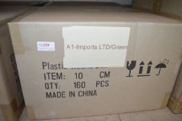 *2x Boxes of 160 10cm Green Plastic Baubles