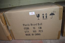 *Box of 160 10cm Clear Plastic Baubles