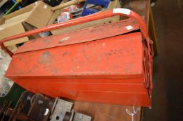 Red Cantilever Toolbox and Assorted Tools