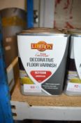 3x 1L of Liberon Decorative Floor Varnish Red Fusion (No postage available on this lot, collection