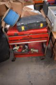 Mobile Tool Chest and Contents Including MacAllister 240v Sander, etc.