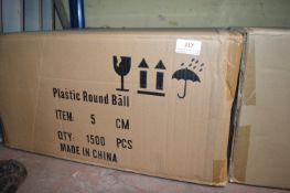 *Box of 1500 5cm Clear Plastic Baubles