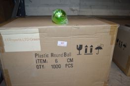 *Box of 1000 6cm Green Plastic Baubles