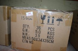 *Box of 36 15.6cm Clear Plastic Baubles