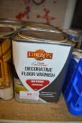 3x 1L of Liberon Decorative Floor Varnish Red Fusion (No postage available on this lot, collection