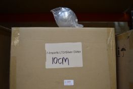 *2x Boxes of 160 10cm Silver Glitter Baubles