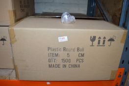*2x Boxes of 1500 5cm Clear Plastic Baubles