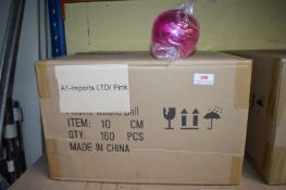 *Box of 160 10cm Pink Plastic Baubles