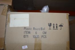 *Box of 1000 6cm Silver Glitter Baubles