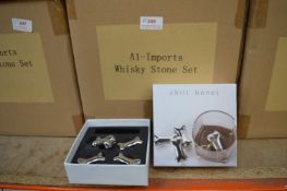 *2x Boxes of 20 Chill Bones Whiskey Stone Sets