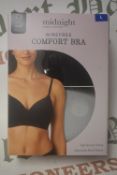*Midnight Wire Free Comfort Bras 2pk (black, and grey) Size: L ~34DD to 38C