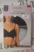 *Midnight Wire Free Comfort Bras 2pk (black, and grey) Size: M ~32D to 36C