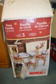 *Set of Three Xmas Reindeer Family LED Figures