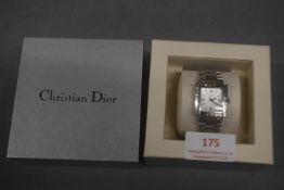 Christian Dior Women’s Riva Dimond Square Quartz Water Resistant Wristwatch (in working condition)