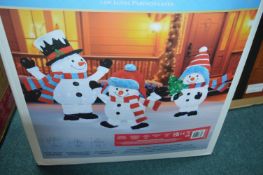 *3pc Christmas Snowman Family with Twinkle Lights (boxed)