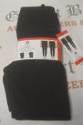 Tuff Black Fleece Tights/Leggings 2pk Size: 9-10 years