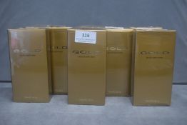 8x Gold 100ml Aftershaves & EDT's