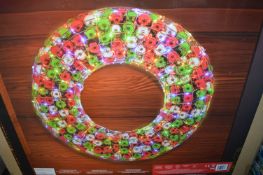 *36” Christmas Ornament Wreath with LED Lights