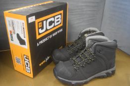 *JCB Workwear Black Leather Composite Toecap Safety Boots Size: 13