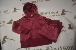 Jezzie’s 2pc Dark Pink Velour Lounge Set Size: S 5-6 years