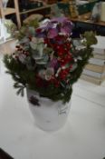 *Artificial Winter Flower Bouquet in Vase