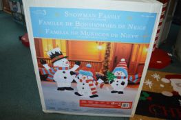 *3pc Christmas Snowman Family with Twinkle Lights