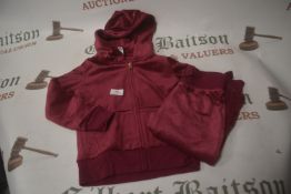Jezzie’s 2pc Dark Pink Velour Lounge Set Size: S 5-6 years