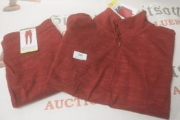 *Mondetta 2pc Burgundy Lounge Set Size: S