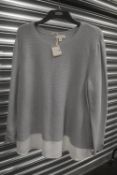 Monsoon Grey & White Long Sleeve Top Size: XL