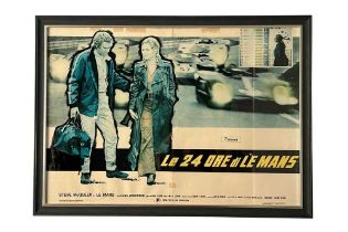 Steve McQueen in Le Mans original 1971 poster No Reserve