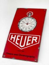 Heuer Timers and Chronographs Enamel Sign